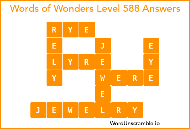 Words of Wonders Level 588 Answers