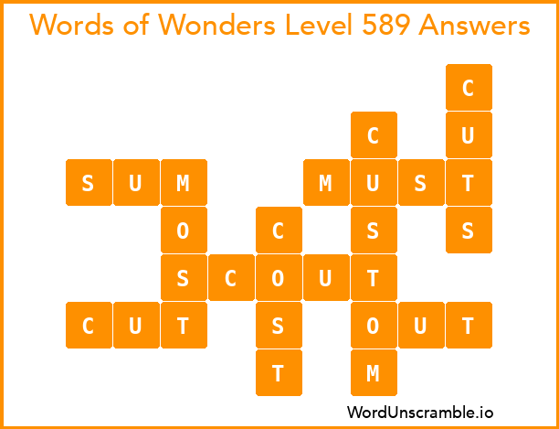 Words of Wonders Level 589 Answers