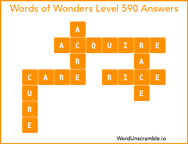 Words of Wonders Level 590 Answers