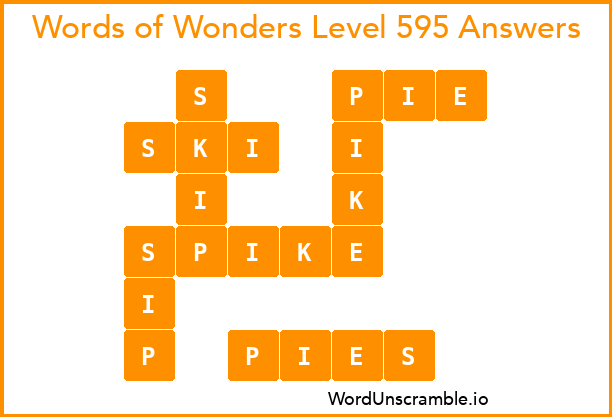 Words of Wonders Level 595 Answers