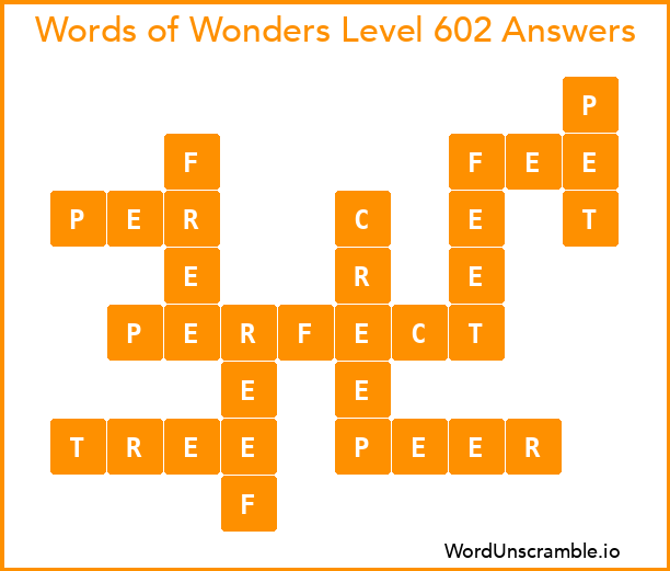 Words of Wonders Level 602 Answers
