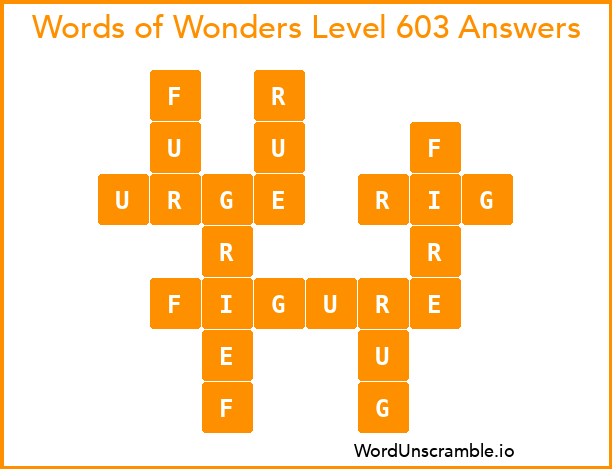 Words of Wonders Level 603 Answers
