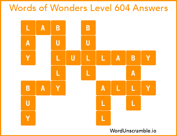 Words of Wonders Level 604 Answers
