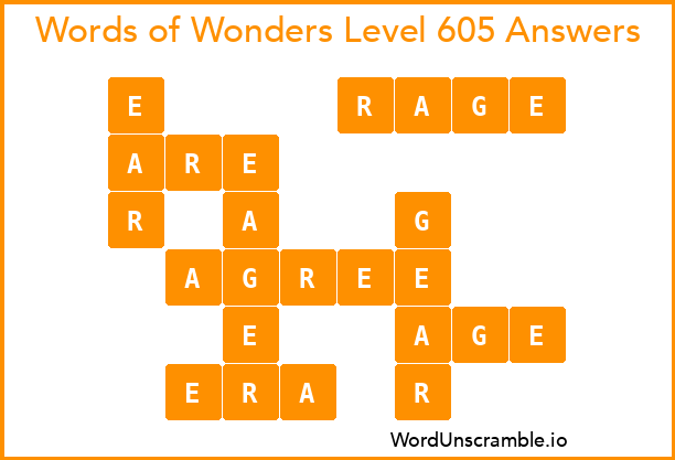 Words of Wonders Level 605 Answers