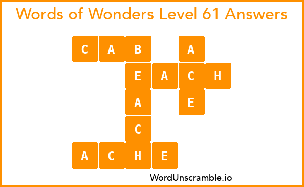 Words of Wonders Level 61 Answers