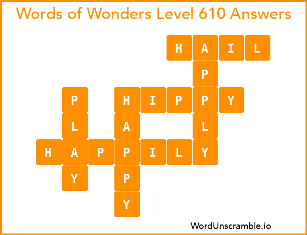 Words of Wonders Level 610 Answers