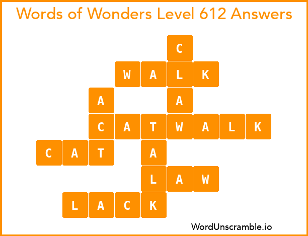 Words of Wonders Level 612 Answers
