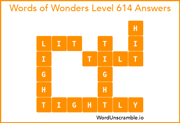 Words of Wonders Level 614 Answers