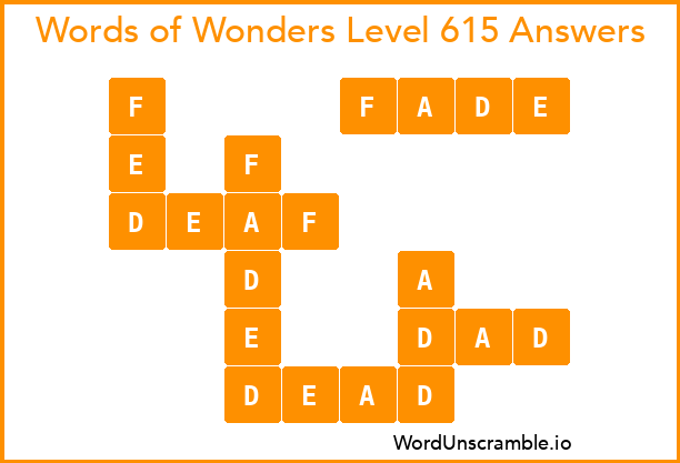 Words of Wonders Level 615 Answers