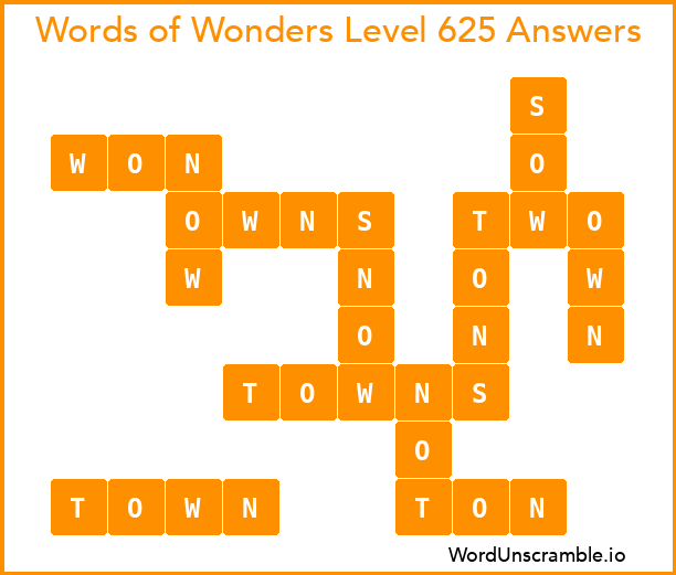 Words of Wonders Level 625 Answers