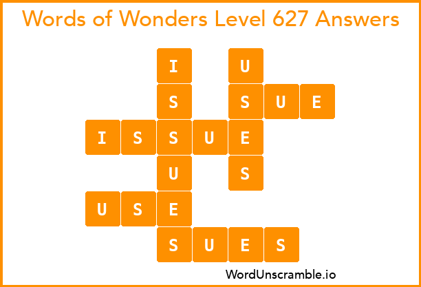 Words of Wonders Level 627 Answers