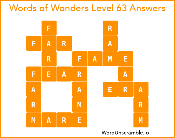 Words of Wonders Level 63 Answers