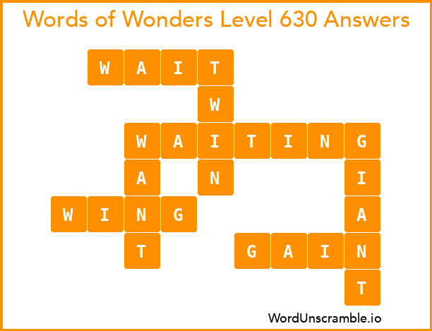 Words of Wonders Level 630 Answers