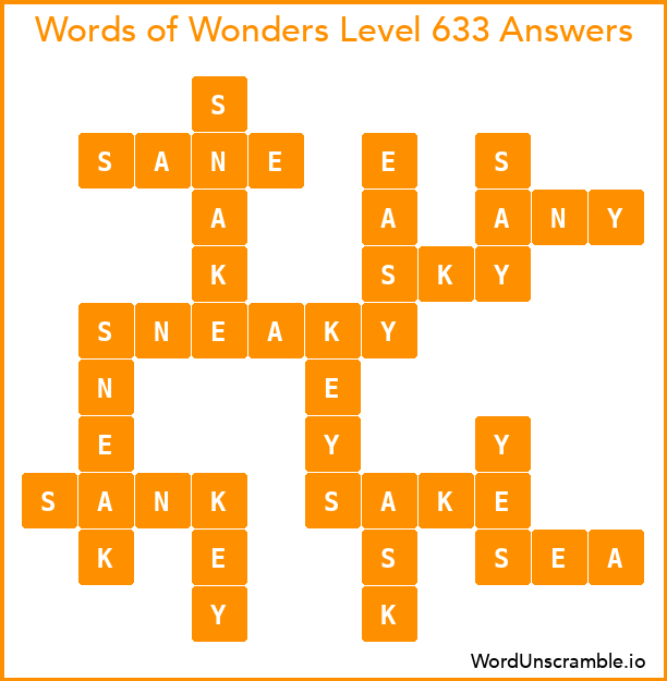 Words of Wonders Level 633 Answers