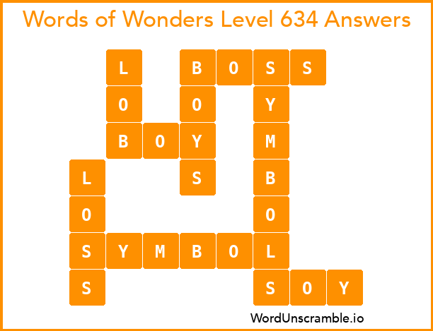 Words of Wonders Level 634 Answers