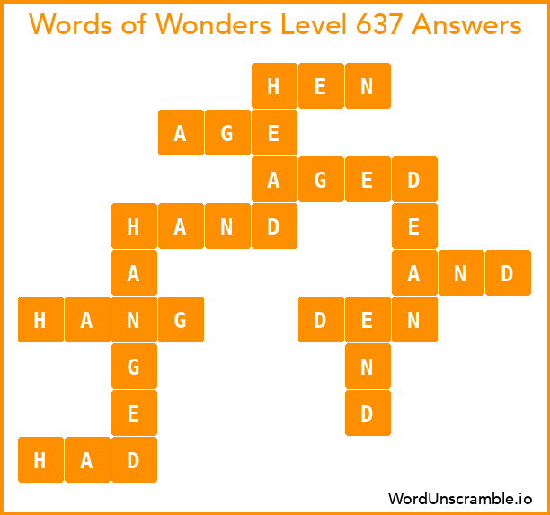Words of Wonders Level 637 Answers