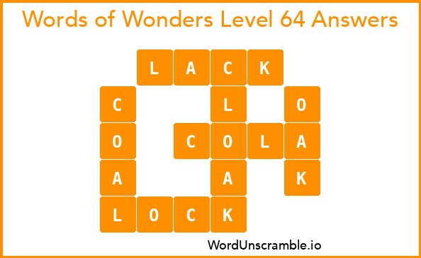 Words of Wonders Level 64 Answers