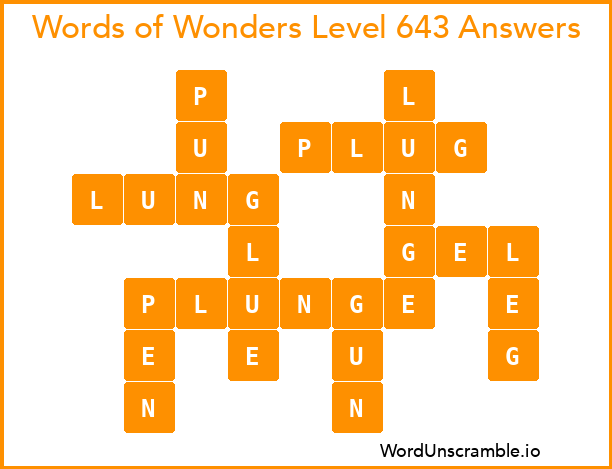 Words of Wonders Level 643 Answers