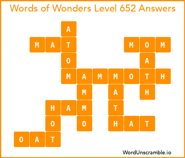 Words of Wonders Level 652 Answers