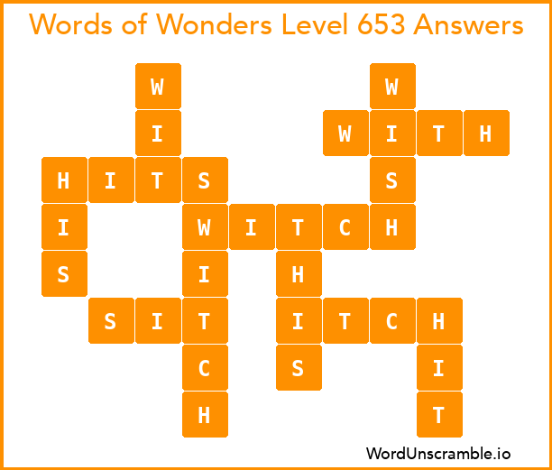 Words of Wonders Level 653 Answers