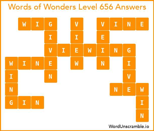 Words of Wonders Level 656 Answers