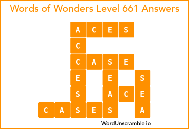 Words of Wonders Level 661 Answers