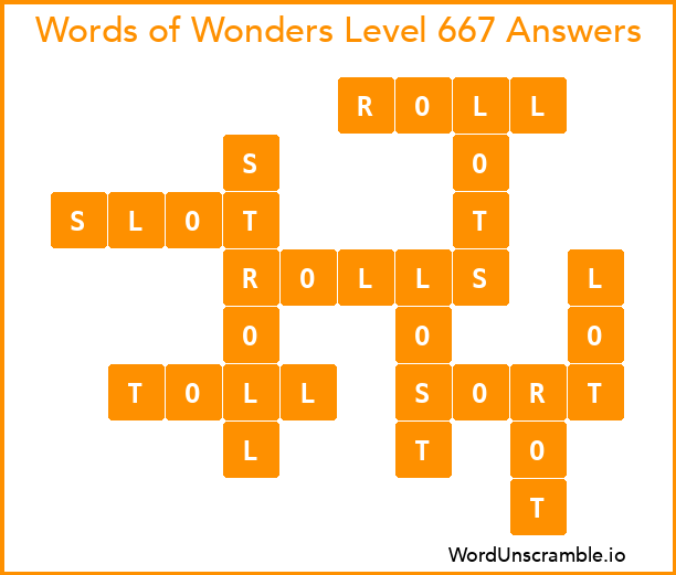 Words of Wonders Level 667 Answers