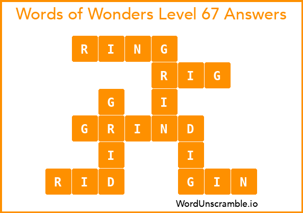 Words of Wonders Level 67 Answers