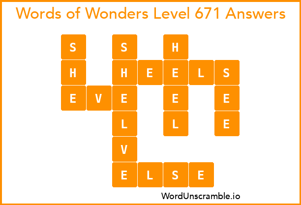 Words of Wonders Level 671 Answers