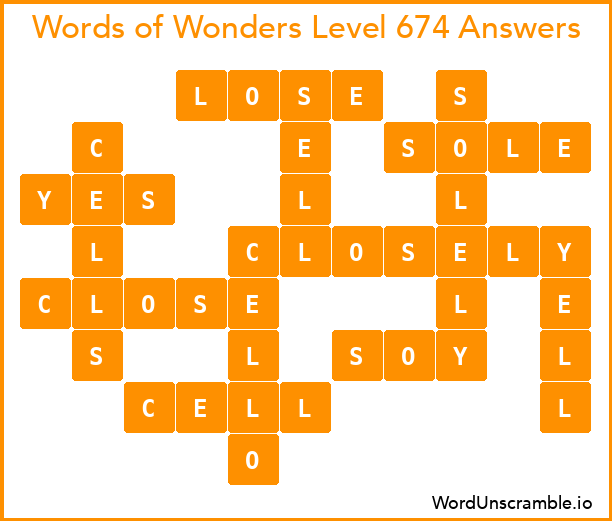 Words of Wonders Level 674 Answers