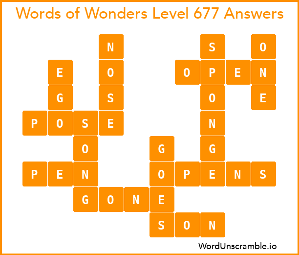 Words of Wonders Level 677 Answers