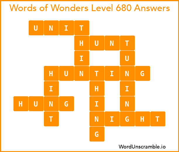 Words of Wonders Level 680 Answers