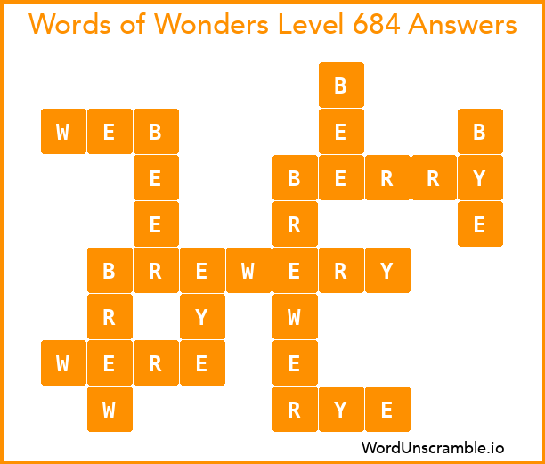 Words of Wonders Level 684 Answers