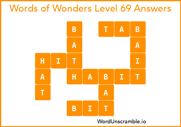 Words of Wonders Level 69 Answers