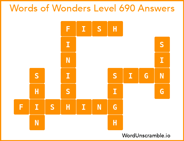 Words of Wonders Level 690 Answers