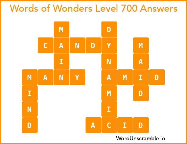 Words of Wonders Level 700 Answers