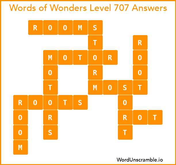 Words of Wonders Level 707 Answers