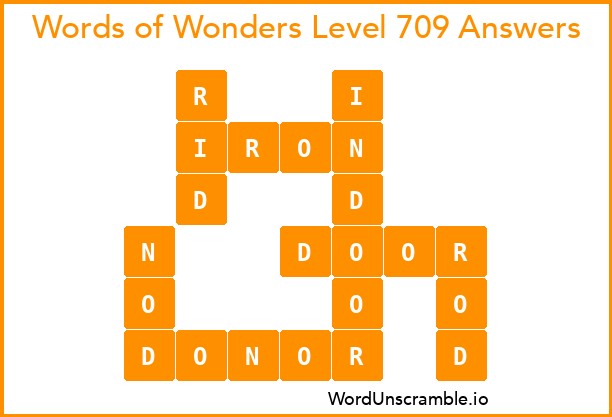 Words of Wonders Level 709 Answers