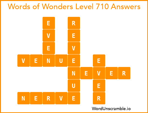 Words of Wonders Level 710 Answers