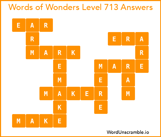 Words of Wonders Level 713 Answers
