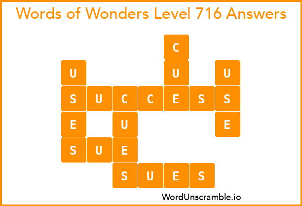 Words of Wonders Level 716 Answers