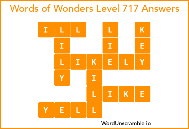 Words of Wonders Level 717 Answers