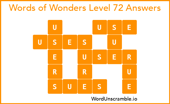 Words of Wonders Level 72 Answers
