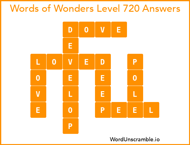Words of Wonders Level 720 Answers