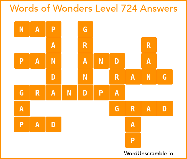 Words of Wonders Level 724 Answers