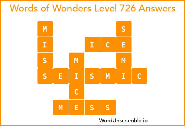 Words of Wonders Level 726 Answers
