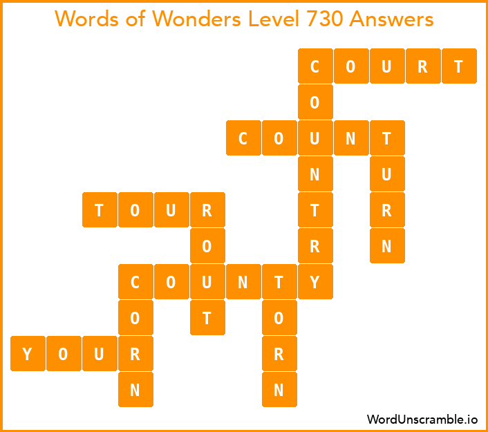 Words of Wonders Level 730 Answers
