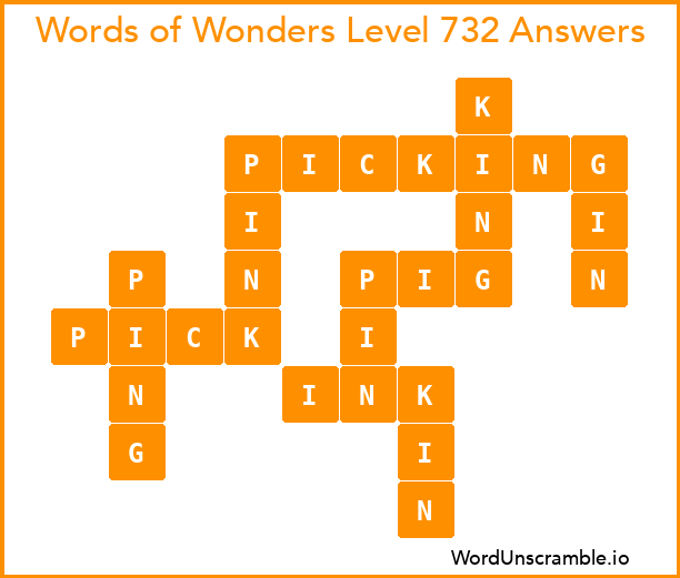 Words of Wonders Level 732 Answers