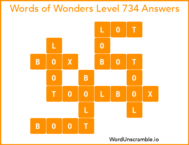 Words of Wonders Level 734 Answers