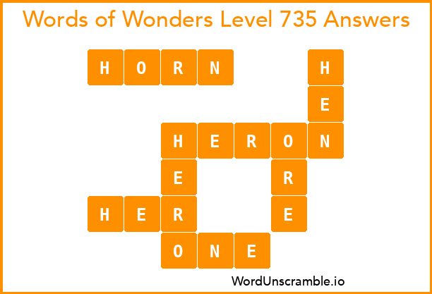 Words of Wonders Level 735 Answers